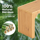 Bamboo Dining Bench Long Entryway Bench Indoor Outdoor Solid Wood Bench-Natural by LJGDeals