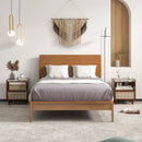 Bamboo Rattan Nightstand with Drawer and Solid Wood Legs by LJGDeals