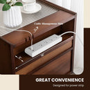Bamboo Rattan Nightstand with Drawer and Solid Wood Legs by LJGDeals