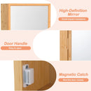 Bamboo Small Medicine Cabinet with Mirror Door and Removable Shelves-Natural by LJGDeals