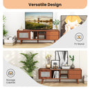 Bamboo TV Stand for TV up to 65 Inch by LJGDeals