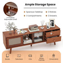 Bamboo TV Stand for TV up to 65 Inch by LJGDeals