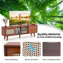 Bamboo TV Stand for TV up to 65 Inch-Brown
