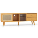 Bamboo TV Stand for TV up to 65 Inch by LJGDeals