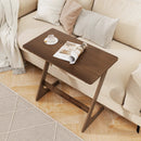 Bamboo Z-Shaped Spacious Sofa Side Table with Space-Saving Tabletop by LJGDeals