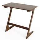 Bamboo Z-Shaped Spacious Sofa Side Table with Space-Saving Tabletop by LJGDeals