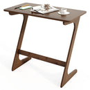 Bamboo Z-Shaped Spacious Sofa Side Table with Space-Saving Tabletop by LJGDeals