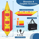 3-Person Inflatable Banana Boat with Electric Air Pump Carrying Bag and Repair Kit by LJGDeals