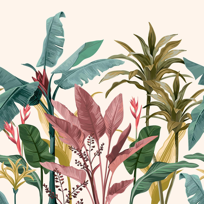 Tropical Jungle Wallpaper - Banana Leaf Wall Mural for Lush, Vibrant Interiors