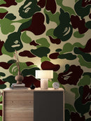 Bape Camo Wallpaper Mural. Blue Camo Streetwear Hype Beast Aesthetics.