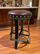 Whiskey & Wine Barrel DIY Bistro Kit — Table Top, Foot Rail & Stools