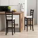 Bar Chairs with Ergonomic Backrest and Comfy Footrest and Soft Padded Seat by LJGDeals
