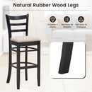 Bar Chairs with Ergonomic Backrest and Comfy Footrest and Soft Padded Seat by LJGDeals