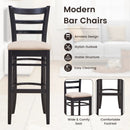 Bar Chairs with Ergonomic Backrest and Comfy Footrest and Soft Padded Seat by LJGDeals