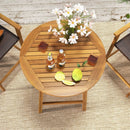 Bar Height Table with Umbrella Hole and Slatted Tabletop for Outdoors by LJGDeals