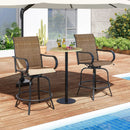 2 Pieces 360 Rotating Bar Stool Set with Armrests for Patio by LJGDeals
