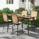 2 Pieces 360 Rotating Bar Stool Set with Armrests for Patio by DirectDeals