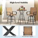 2 Pieces 360 Rotating Bar Stool Set with Armrests for Patio by LJGDeals