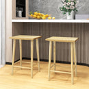 25.5 Inch Bar Stools Set of 2 with Footrest-Natural by LJGDeals