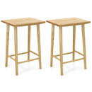 25.5 Inch Bar Stools Set of 2 with Footrest-Natural by LJGDeals