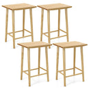25.5 Inch Bar Stools Set of 2 with Footrest-Natural by LJGDeals