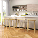 25.5 Inch Bar Stools Set of 2 with Footrest-Natural by LJGDeals