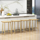 25.5 Inch Bar Stools Set of 2 with Footrest-Natural by LJGDeals