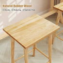 25.5 Inch Bar Stools Set of 2 with Footrest-Natural by LJGDeals
