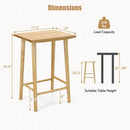 25.5 Inch Bar Stools Set of 2 with Footrest-Natural by LJGDeals