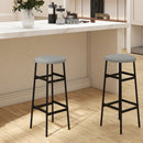Bar Stools Set of 2 with Sturdy Metal Frame and Footrest by LJGDeals