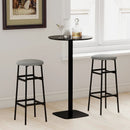 Bar Stools Set of 2 with Sturdy Metal Frame and Footrest by LJGDeals