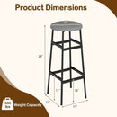 Bar Stools Set of 2 with Sturdy Metal Frame and Footrest by LJGDeals