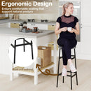 Bar Stools Set of 2 with Sturdy Metal Frame and Footrest by LJGDeals