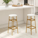 Bar Stools Set of 2 with Sturdy Metal Frame and Footrest by LJGDeals