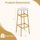 Bar Stools Set of 2 with Sturdy Metal Frame and Footrest by LJGDeals