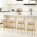Bar Stools Set of 2 with Sturdy Metal Frame and Footrest by LJGDeals