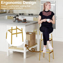 Bar Stools Set of 2 with Sturdy Metal Frame and Footrest by LJGDeals
