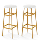 Bar Stools Set of 2 with Sturdy Metal Frame and Footrest by LJGDeals