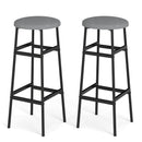 Bar Stools Set of 2 with Sturdy Metal Frame and Footrest by LJGDeals
