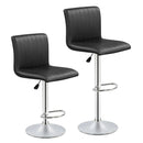 Bar Stools Set of 2 Adjustable Swivel Barstools with Back and Footrest by LJGDeals