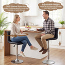 Bar Stools Set of 2 Adjustable Swivel Barstools with Back and Footrest by LJGDeals