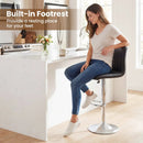 Bar Stools Set of 2 Adjustable Swivel Barstools with Back and Footrest by LJGDeals