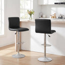 Bar Stools Set of 2 Adjustable Swivel Barstools with Back and Footrest by LJGDeals