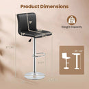 Bar Stools Set of 2 Adjustable Swivel Barstools with Back and Footrest by LJGDeals