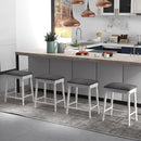 29 Inch Bar Stool Set of 2 with Padded Seat Cushions and Wood Legs-29 inches by LJGDeals