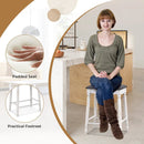 29 Inch Bar Stool Set of 2 with Padded Seat Cushions and Wood Legs-29 inches by LJGDeals