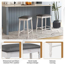 29 Inch Bar Stool Set of 2 with Padded Seat Cushions and Wood Legs-29 inches by LJGDeals