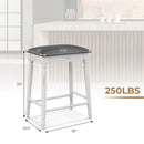 29 Inch Bar Stool Set of 2 with Padded Seat Cushions and Wood Legs-29 inches by LJGDeals