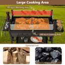 Barbecue Charcoal Grills with Wind Guard Seasoning Racks-Black by LJGDeals