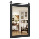 Rustic Wood Frame Barn Door Style Farmhouse Wall Mirror by LJGDeals